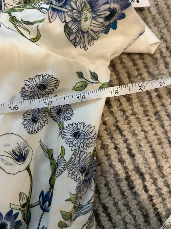 NWT Antonio Melani Grover Clear Skies Ivory Blue Jumpsuit Romper Size 12 - Picture 5 of 14